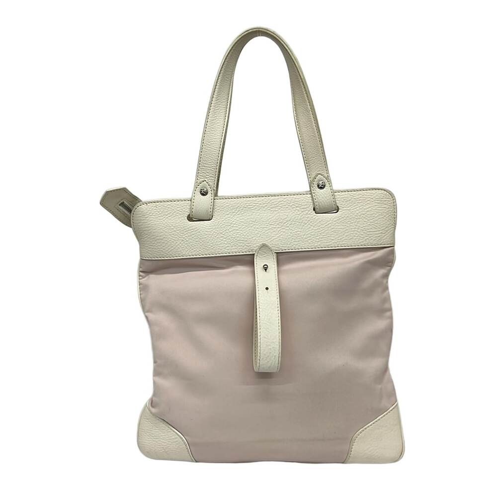Burberry Tote Bag Light Pink Cream Chemical Fiber Leather - Picture 3 of 13